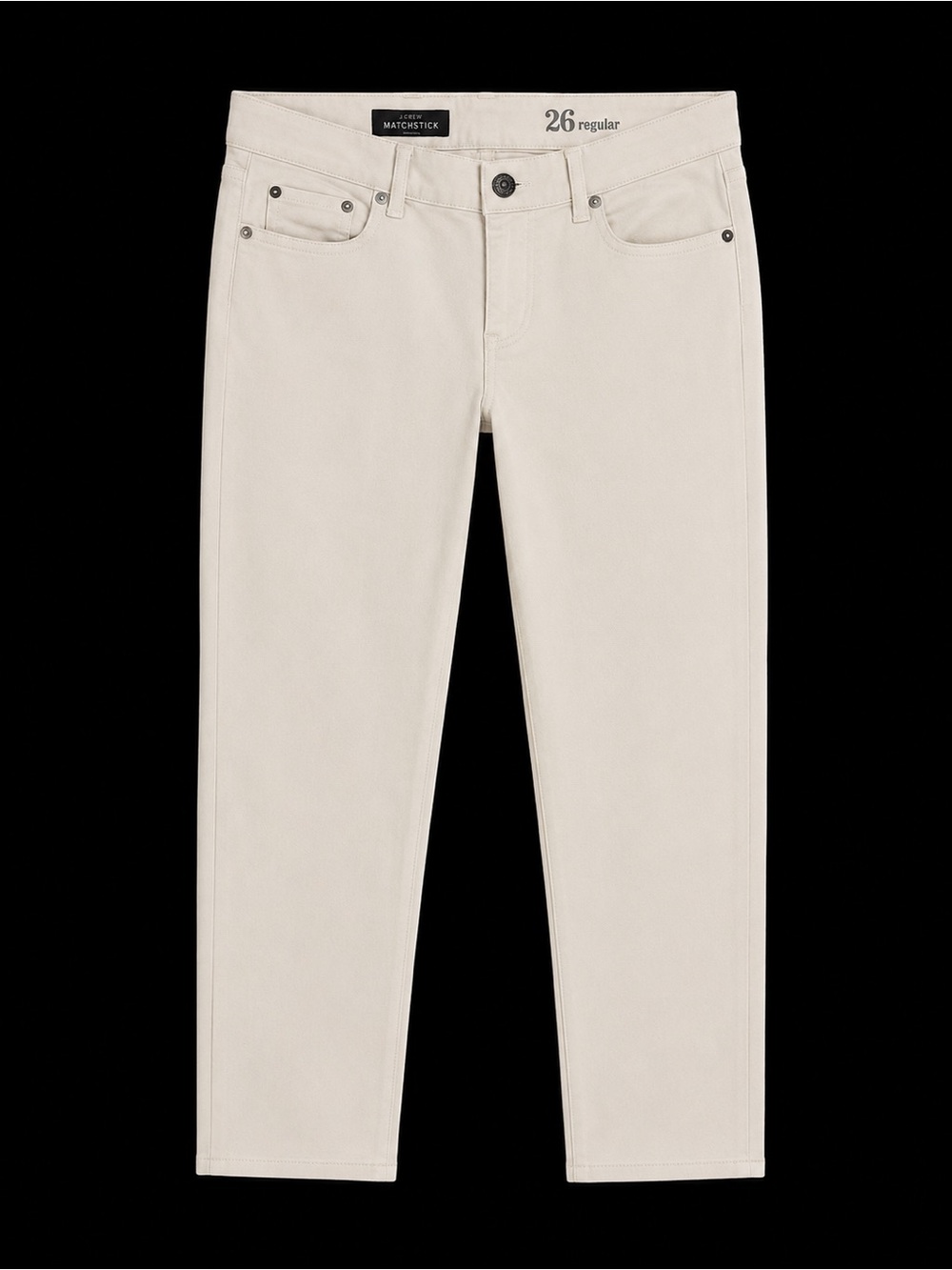 J. Crew Matchstick Corduroy Pants in Light Cream